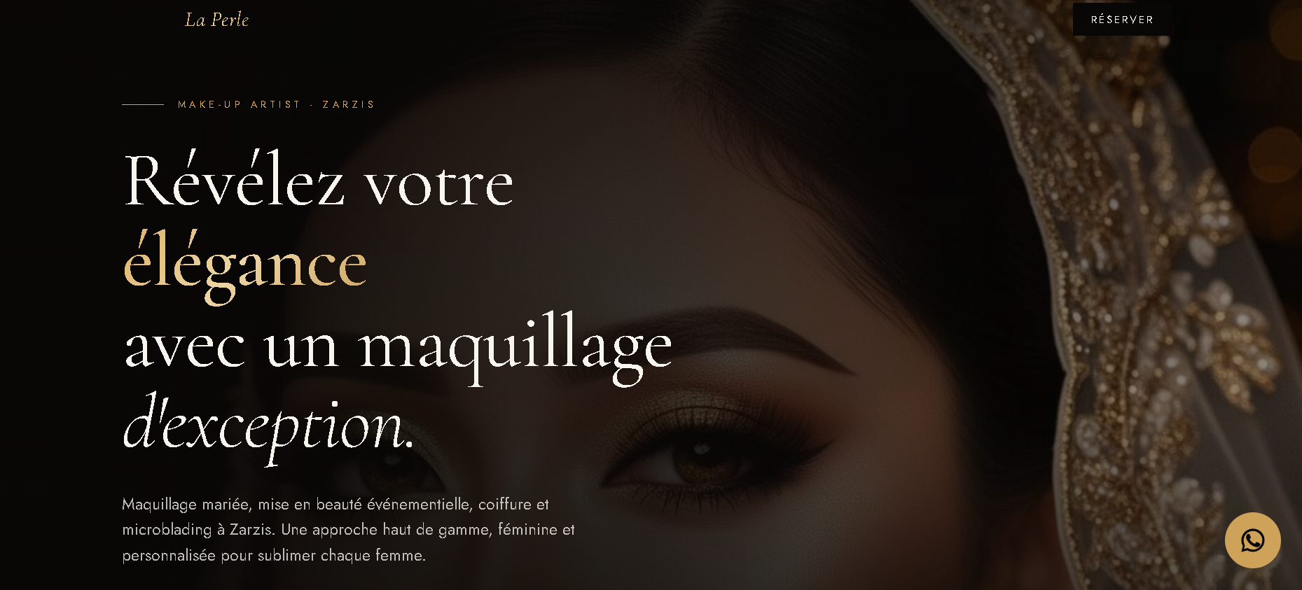 La Perle — Site vitrine · make-up artist Zarzis