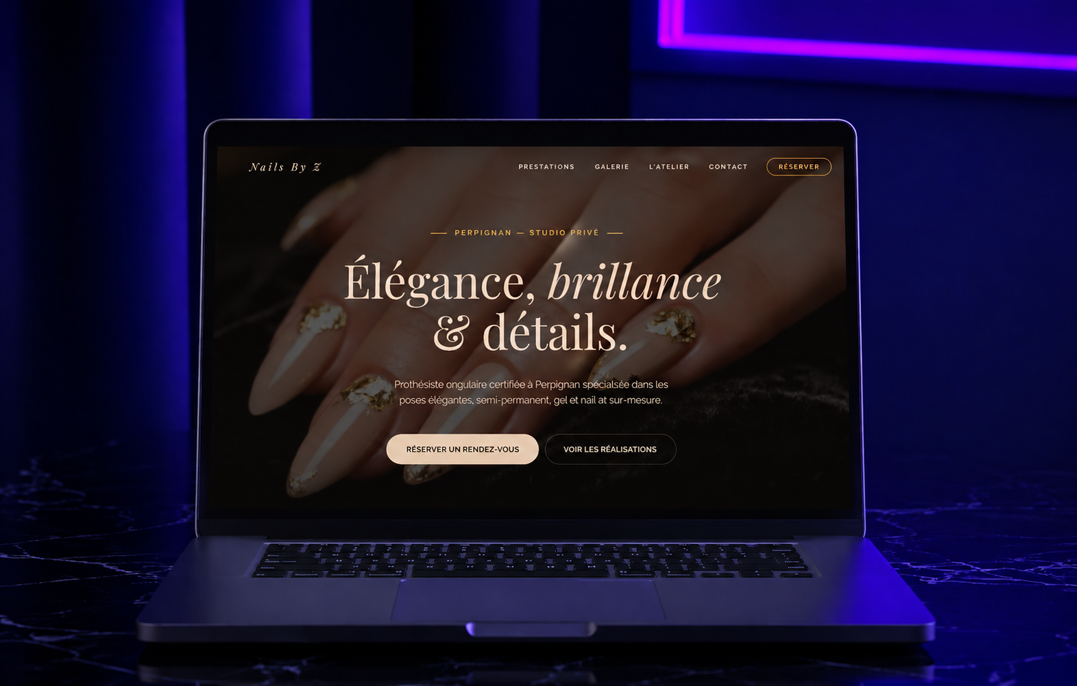 Nails By Z — Site vitrine · studio privé