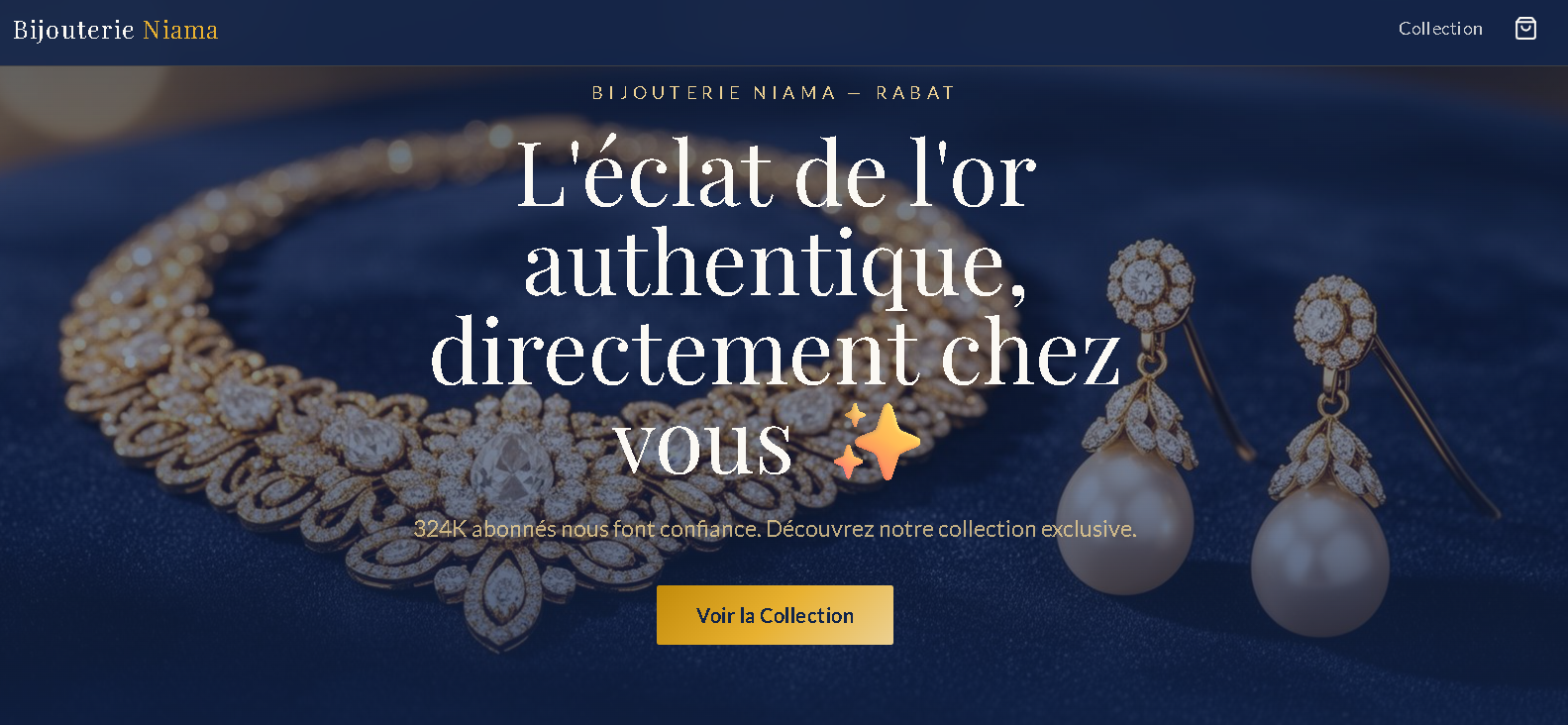 Bijouterie Niama — E-commerce · joaillerie haut de gamme